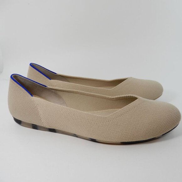 Rothy's The Flat Round Toe Knit Ballet Flats Shoes Size 9.5 Ecru Beige NEW - Picture 9 of 13